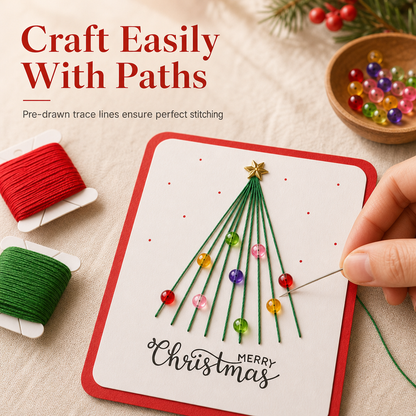 Merry Christmas DIY Greeting Card Making Kit🎄🧵📇