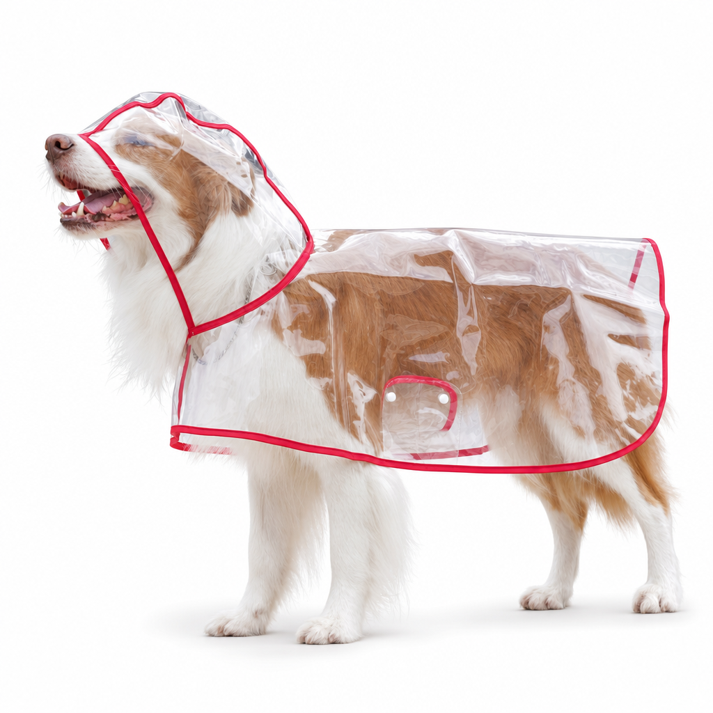🌧️ Transparent Waterproof Dog Raincoat – XS to 8XL